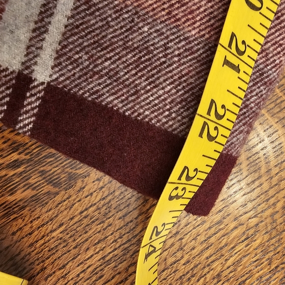 7 for all Mankind Plaid Double Breasted Pea Coat - Picture 15 of 16